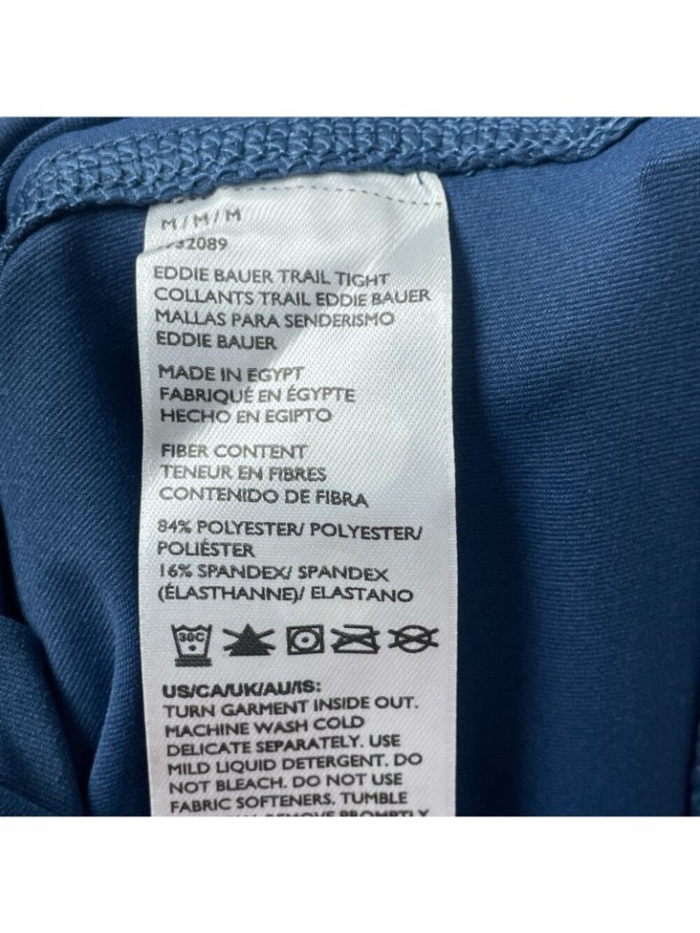 NWT Eddie Bauer Women's M Blue Trail Tight Leggings High-Waist Zip Pockets G2054 - Picture 10 of 14